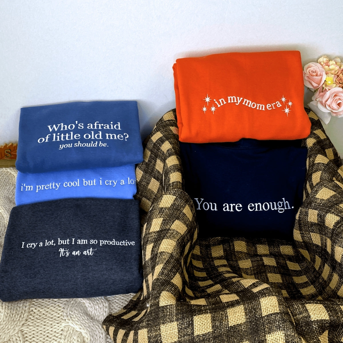 Custom Embroidered Tee, Personalized "ANY TEXT HERE" Logo Shirt - Image 4